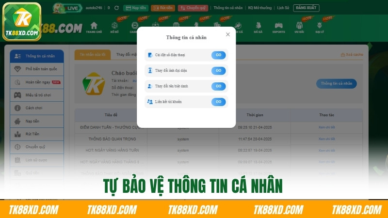 Tự bảo vệ thông tin cá nhân Tự bảo vệ thông tin cá nhân
